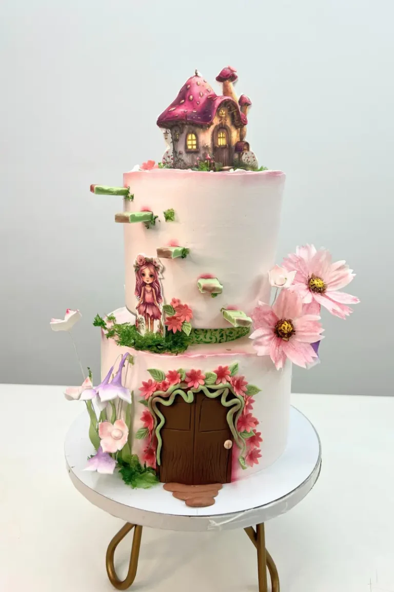 Whipped cream two tier cake